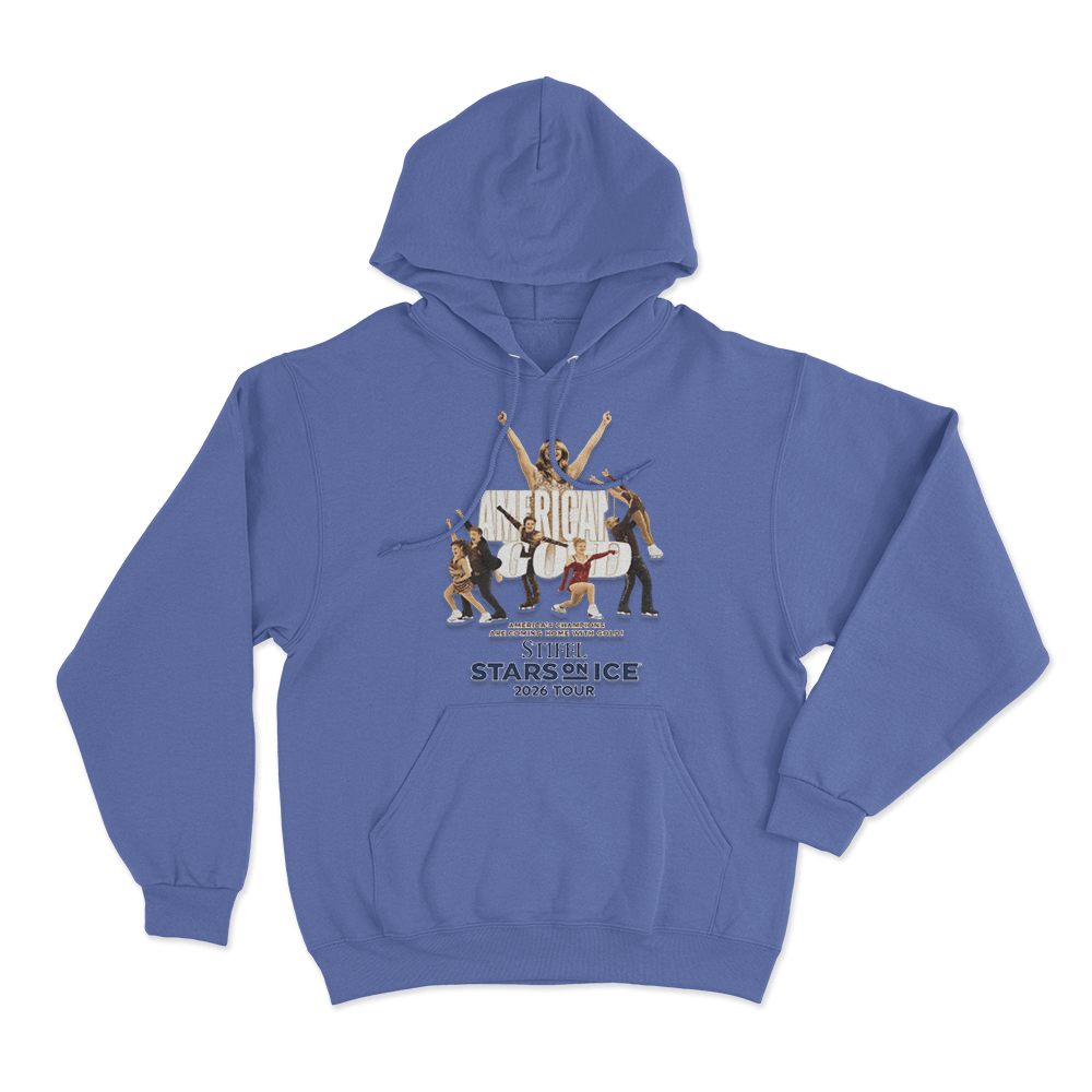 Stars On Ice American Gold 2026 Unisex Hoodie Blue Stars On Ice American Gold 2026 Unisex Hoodie Blue