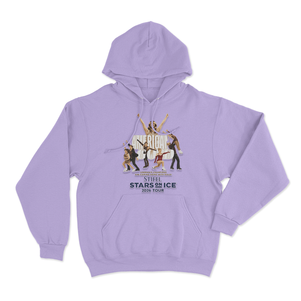 Stars On Ice American Gold 2026 Unisex Hoodie Purple Stars On Ice American Gold 2026 Unisex Hoodie Purple