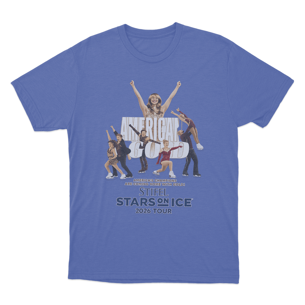 Stars On Ice American Gold 2026 Unisex T Shirt Blue Stars On Ice American Gold 2026 Unisex T Shirt Blue