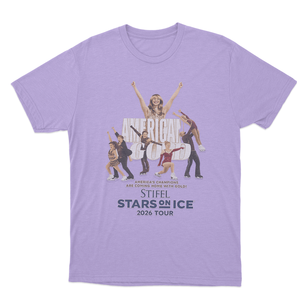 Stars On Ice American Gold 2026 Unisex T Shirt Purple Stars On Ice American Gold 2026 Unisex T Shirt Purple