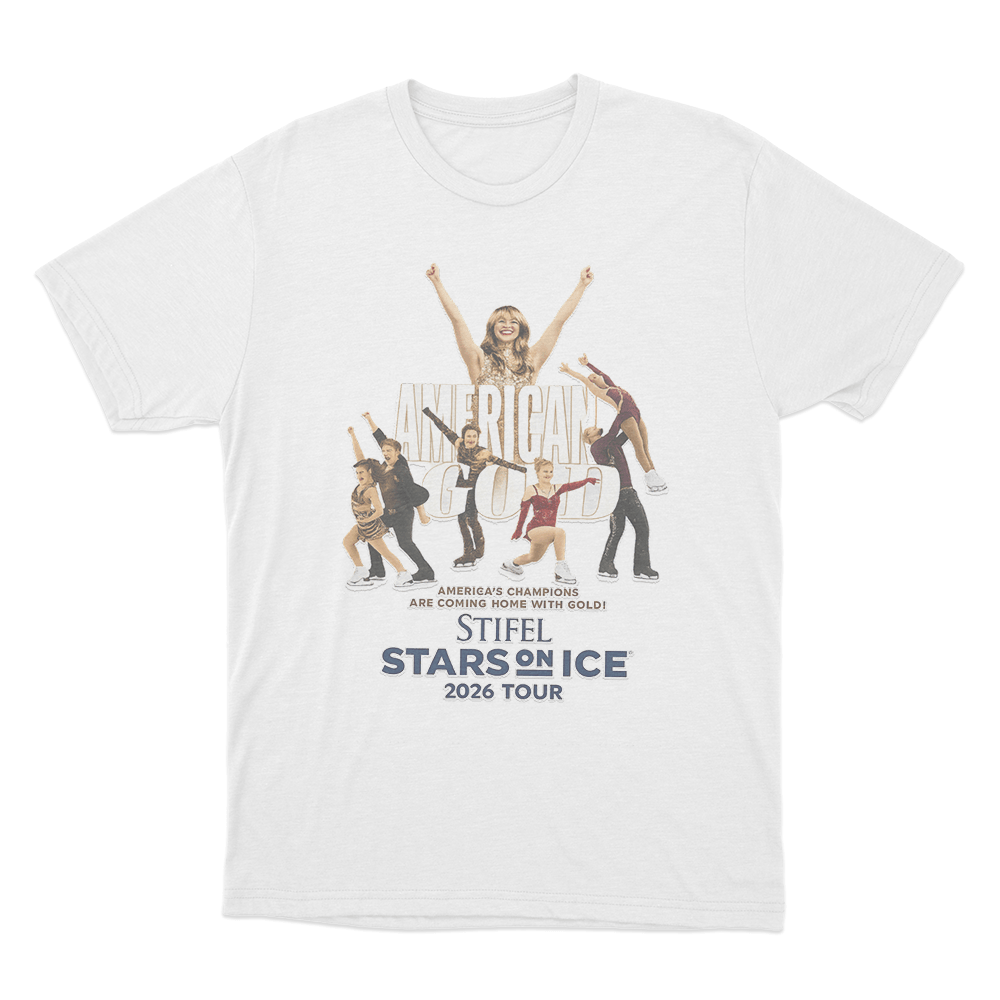 Stars On Ice American Gold 2026 Unisex T Shirt White Stars On Ice American Gold 2026 Unisex T Shirt White
