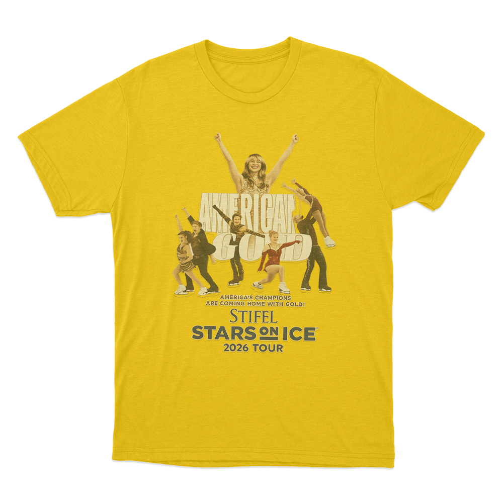 Stars On Ice American Gold 2026 Unisex T Shirt Yellow Stars On Ice American Gold 2026 Unisex T Shirt Yellow