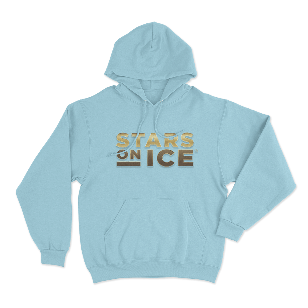 Stars On Ice Gold Logo Unisex Hoodie Sky Blue Stars On Ice Gold Logo Unisex Hoodie Sky Blue