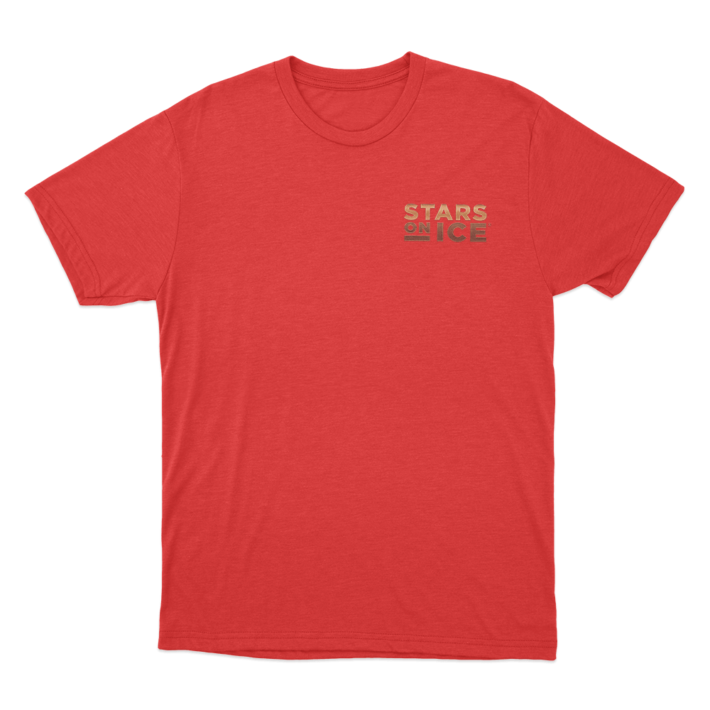 Stars On Ice Gold Logo Unisex T Shirt Red Stars On Ice Gold Logo Unisex T Shirt Red